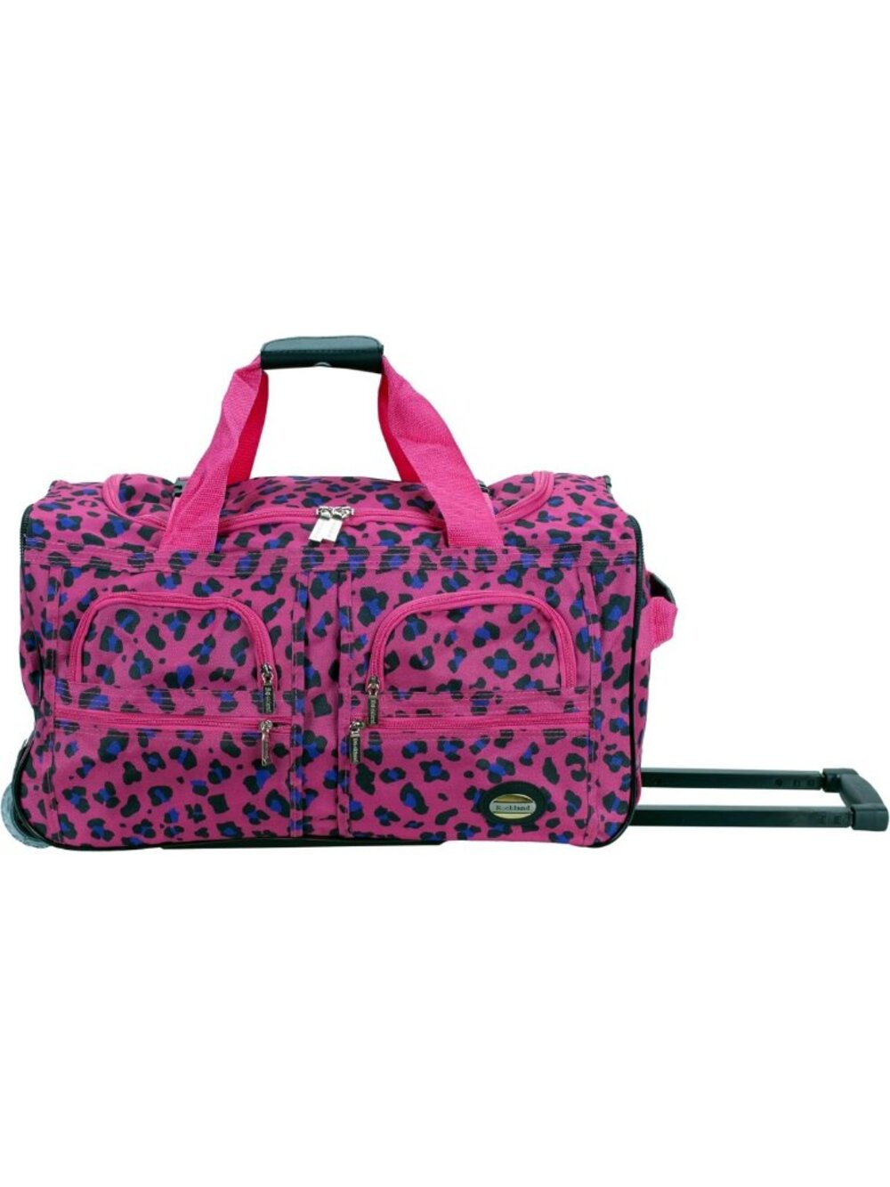 Spacious 22" Black Rolling Duffel Bag for Travel, Gym, and Weekend Getaways